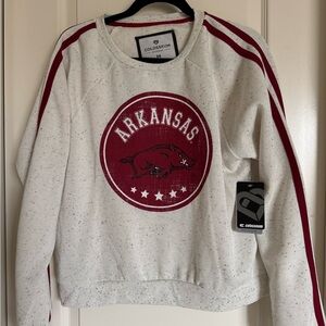 Colosseum Women's Arkansas Sweater - White and Red